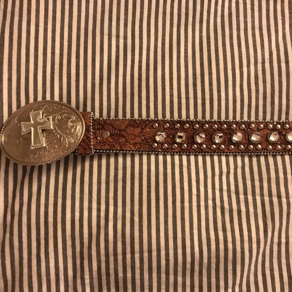 Blazin Roxx Brown Bedazzled Belt - Picture 5 of 5